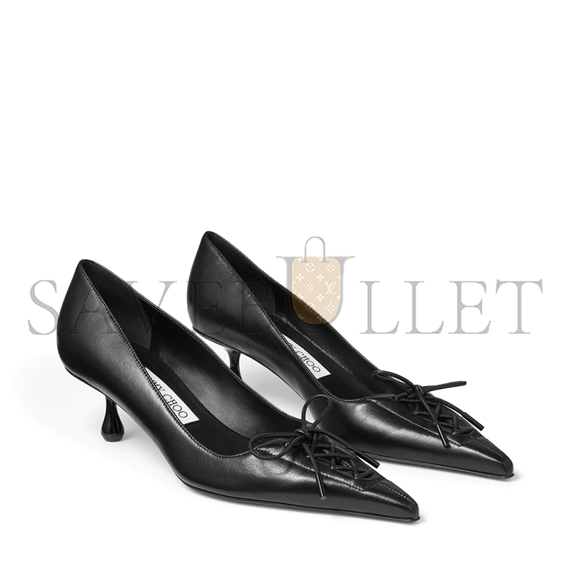 Ji*y Ch* scarlett 50 black nappa leather pumps scarlett50nap